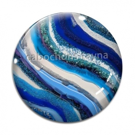 Cabochon Verre - Texture vague marbre