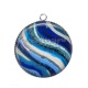 Pendentif Cabochon Argent - Texture vague marbre