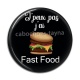 Cabochon Résine - j'peux pas j'ai fast food