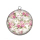 Pendentif Cabochon Argent - fleurs les roses