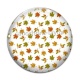 Cabochon Verre - feuille d'automne 