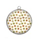 Pendentif Cabochon Argent - feuille d'automne 