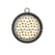 Pendentif Cabochon Argent - feuille d'automne 