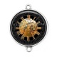 Connecteur Cabochon Argent - pendule Steampunk 
