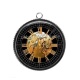 Pendentif Cabochon Argent - pendule Steampunk 