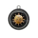 Pendentif Cabochon Argent - pendule Steampunk 