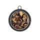Pendentif Cabochon Argent - pendule Steampunk 