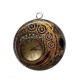 Pendentif Cabochon Argent - pendule Steampunk