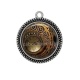 Pendentif Cabochon Argent - pendule Steampunk