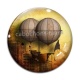 Cabochon Verre - montgolfière Steampunk