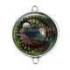 Connecteur Cabochon Argent - Steampunk pendule libellule