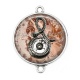 Connecteur Cabochon Argent - Steampunk