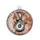 Pendentif Cabochon Argent - Steampunk