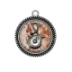 Pendentif Cabochon Argent - Steampunk