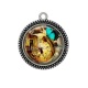 Pendentif Cabochon Argent - Steampunk