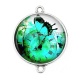 Connecteur Cabochon Argent - Steampunk