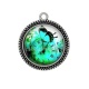 Pendentif Cabochon Argent - Steampunk