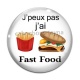Cabochon Verre - j'peux pas j'ai fast food