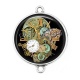 Connecteur Cabochon Argent - Steampunk