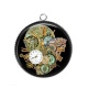 Pendentif Cabochon Argent - Steampunk