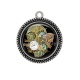 Pendentif Cabochon Argent - Steampunk