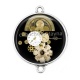 Connecteur Cabochon Argent - Steampunk
