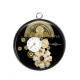 Pendentif Cabochon Argent - Steampunk