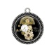 Pendentif Cabochon Argent - Steampunk