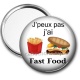 Miroir de poche - j'peux pas j'ai fast food