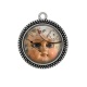 Pendentif Cabochon Argent - Steampunk