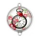Connecteur Cabochon Argent - Steampunk