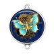 Connecteur Cabochon Argent -  Steampunk