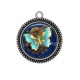 Pendentif Cabochon Argent -  Steampunk