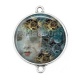 Connecteur Cabochon Argent -  Steampunk