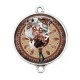 Connecteur Cabochon Argent -  Steampunk