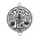 Connecteur Cabochon Argent -  Steampunk