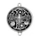 Connecteur Cabochon Argent -  Steampunk