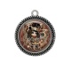 Pendentif Cabochon Argent -  Steampunk