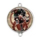 Connecteur Cabochon Argent -  Steampunk