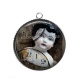 Pendentif Cabochon Argent -  Steampunk