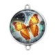 Connecteur Cabochon Argent -  Steampunk
