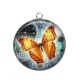 Pendentif Cabochon Argent -  Steampunk