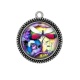 Pendentif Cabochon Argent -  Steampunk
