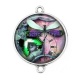 Connecteur Cabochon Argent -  Steampunk