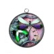 Pendentif Cabochon Argent -  Steampunk