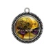 Pendentif Cabochon Argent -  Steampunk