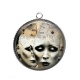 Pendentif Cabochon Argent -  Steampunk
