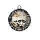 Pendentif Cabochon Argent -  Steampunk