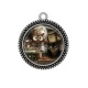 Pendentif Cabochon Argent -  Steampunk