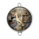 Connecteur Cabochon Argent -  Steampunk